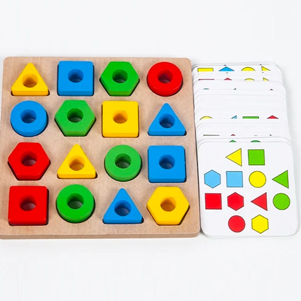 GENERICO - Rompecabezas 3D con Figuras con Encajes Geometricos Basicos