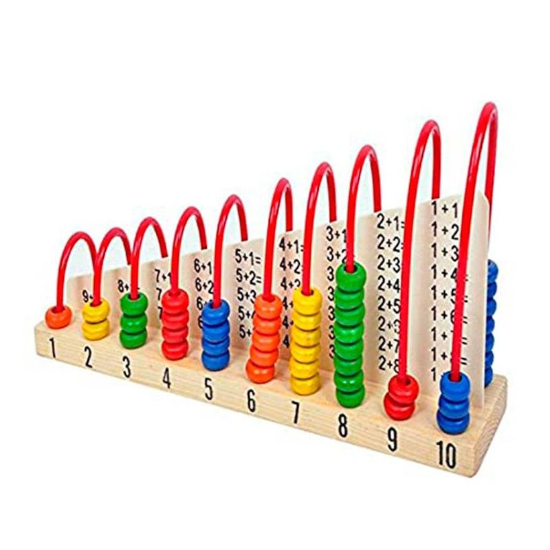 GENERICO - Juguete Educativo Matemático Ábaco Vertical de 10 columnas