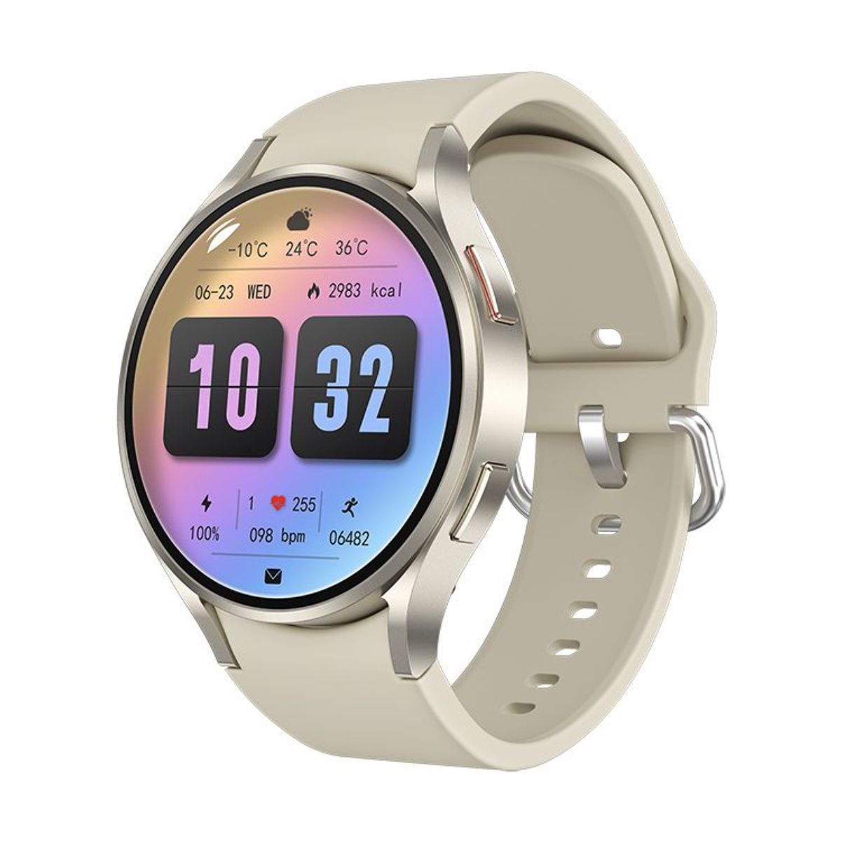 GENERICO - Smartwatch Deportivo M10 Watch 6 Plateado compatible Android iOs