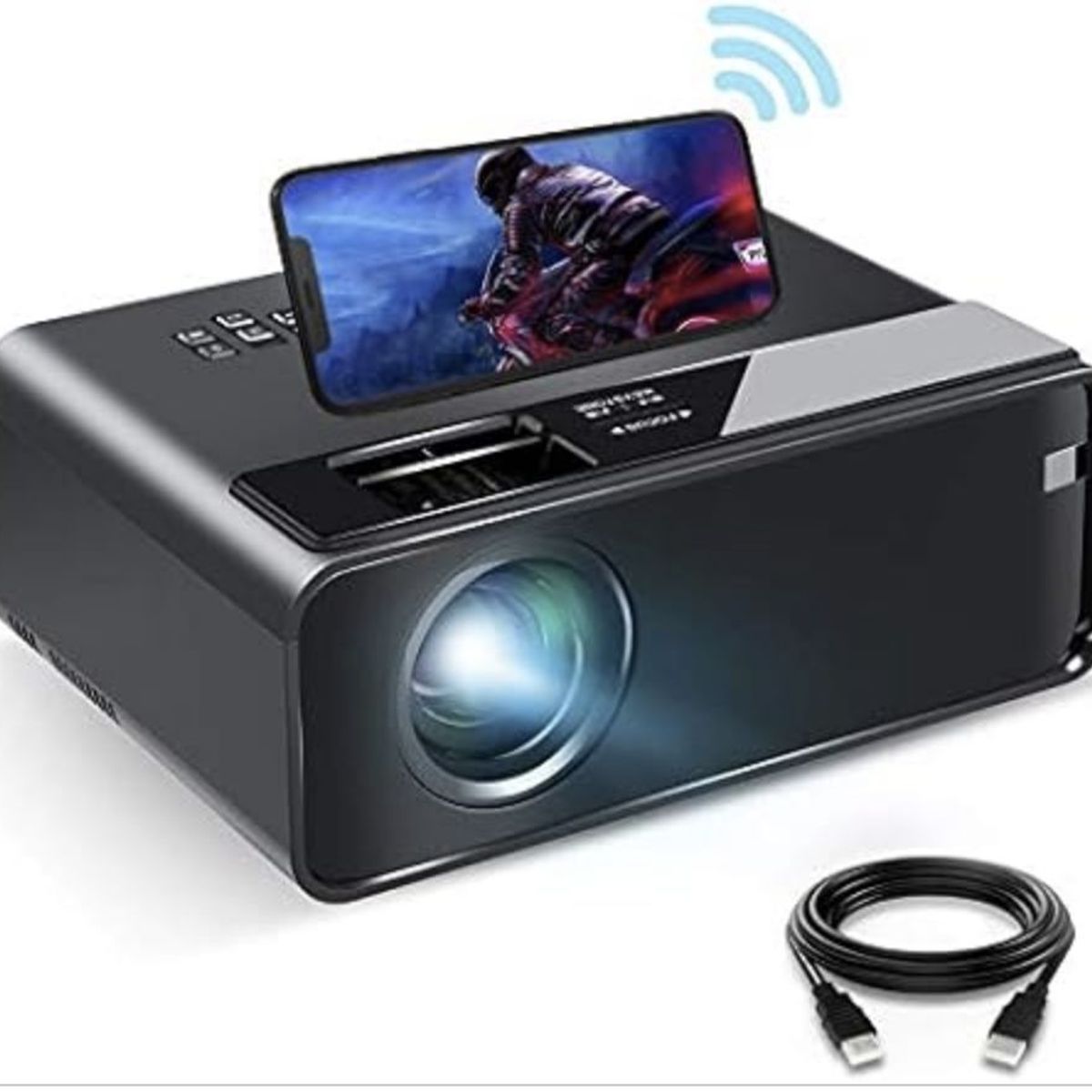 GENERICO - Mini Proyector para iPhone, ELEPHAS 2023 WiFi Películas con Pantalla