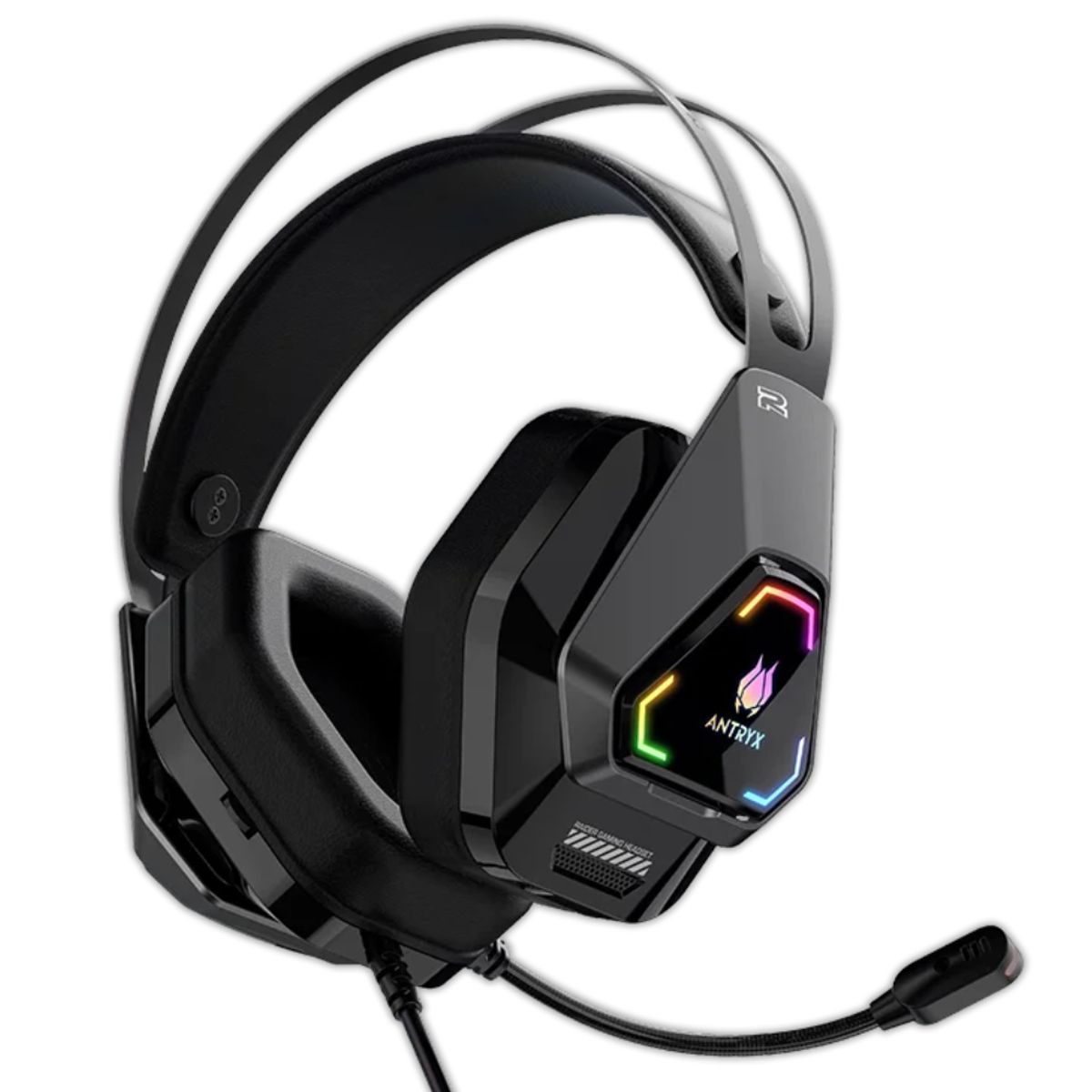 ANTRYX - AUDIFONO ANTRYX RAIDER BLACK RGB CON MICROFONO 7.1 VIRTUAL