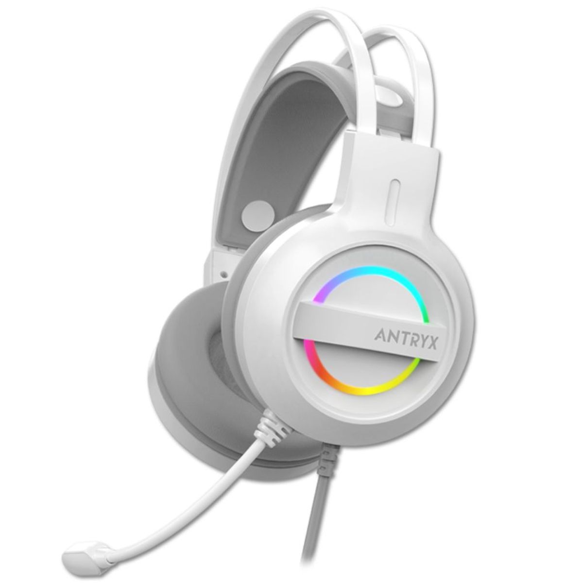 ANTRYX - AUDIFONO CON MICROFONO ANTRYX IRIS-W GRAY 7.1 VIRTUAL USB AGH-7100WGY