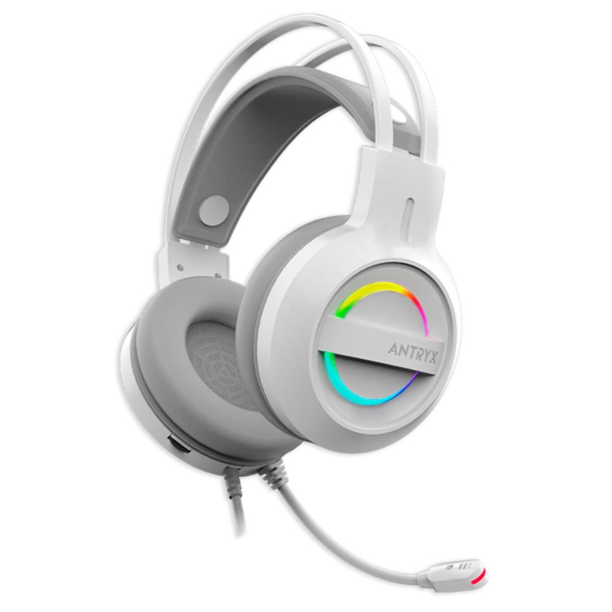ANTRYX - AUDIFONO CON MICROFONO ANTRYX IRIS-W GRAY 7.1 VIRTUAL USB AGH-7100WGY