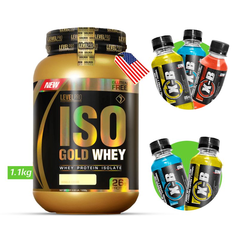 LEVEL PRO - LEVEL PRO Iso Gold Whey 1.1 kg Vainilla + Regalos