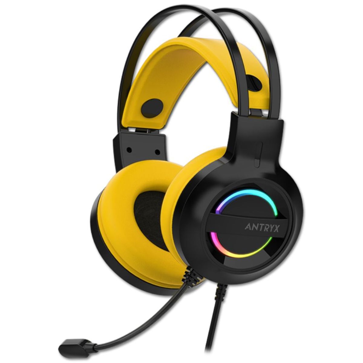 ANTRYX - AUDIFONO GAMER ANTRYX IRIS-K AMARILLO 7.1 VIRTUAL USB AGH-7100KYW