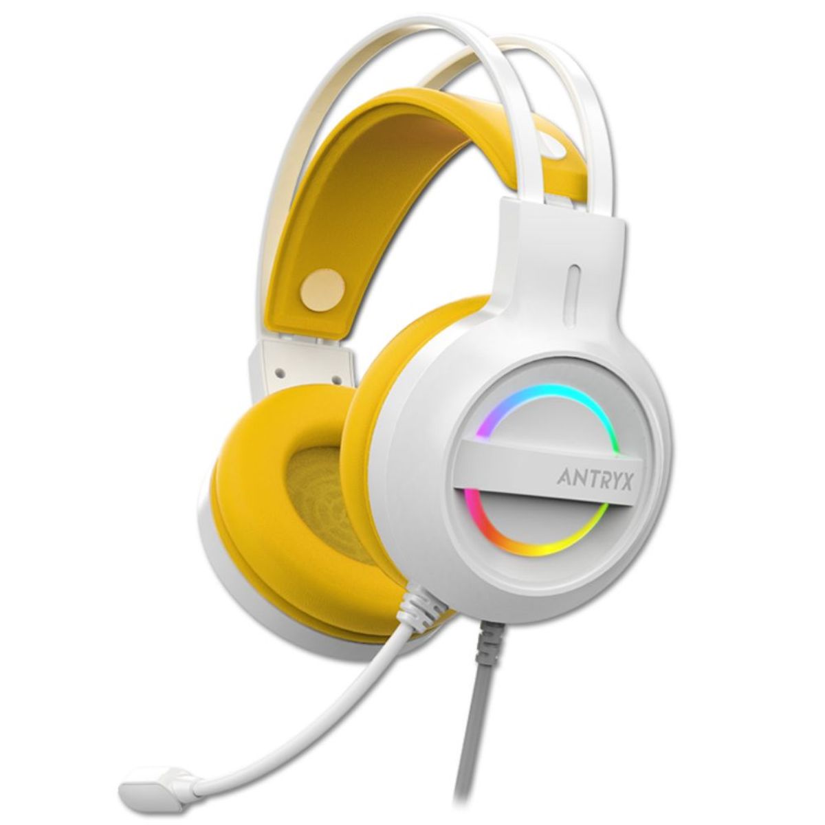 ANTRYX - AUDIFONO GAMER ANTRYX IRIS-W AMARILLO 7.1 VIRTUAL USB AGH-7100WYW
