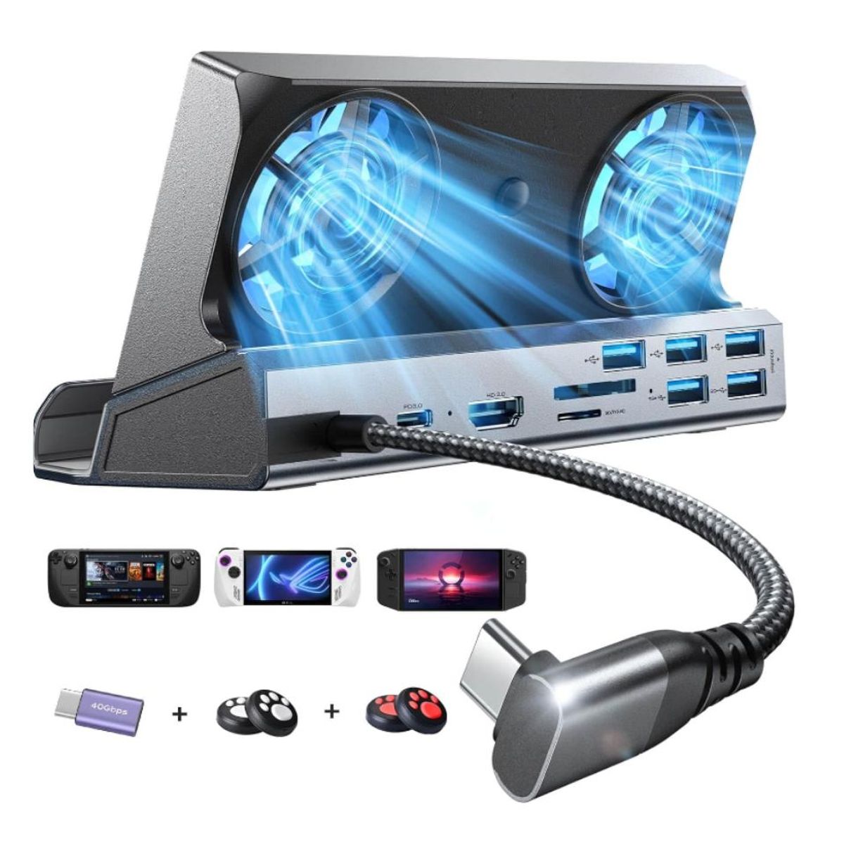 LISM - ESTACION DE CARGA + VENTILADOR PARA ROG ALLY