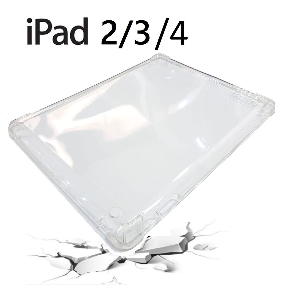 GENERICO - Funda Case para iPad 2 / 3 / 4 Protector Silicona Transparente TPU