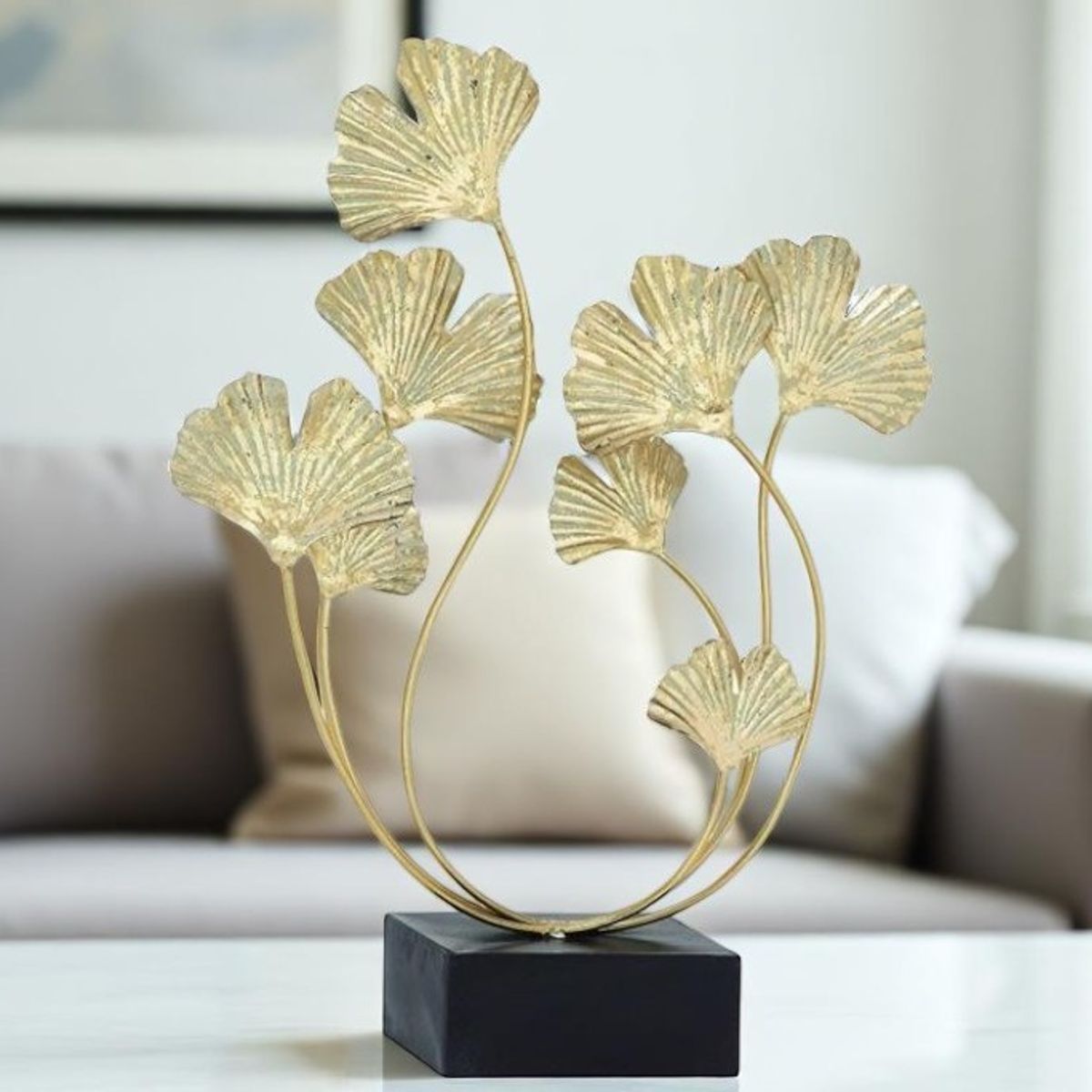 GENERICO - Escultura De Hojas De Metal