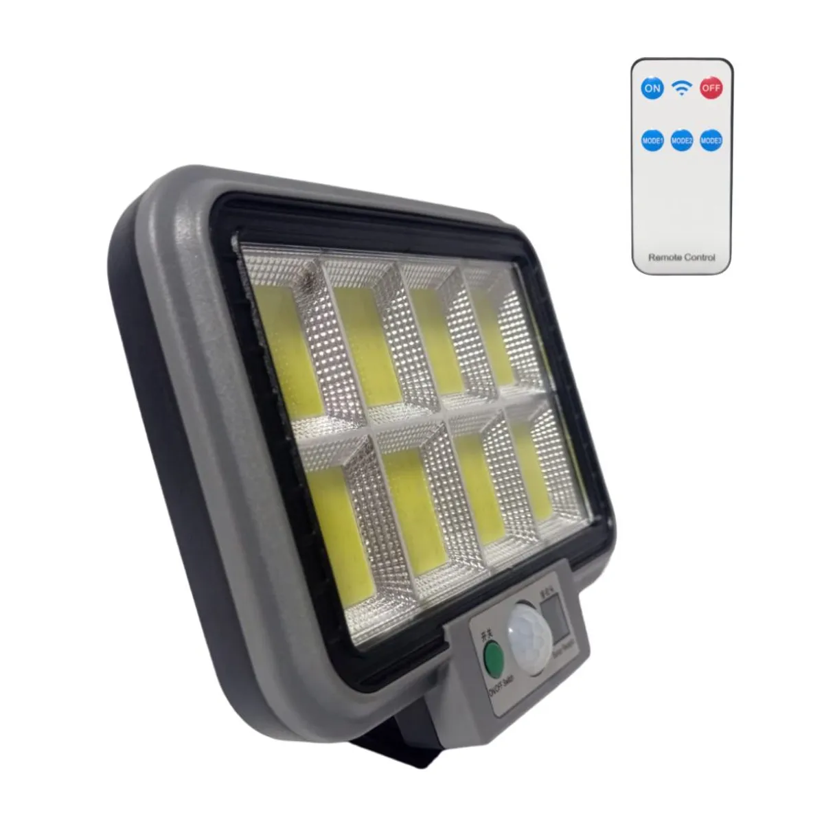 GENERICO - Lampara Solar Reflector Sensor de Movimiento Panel 5m Cable Exterior