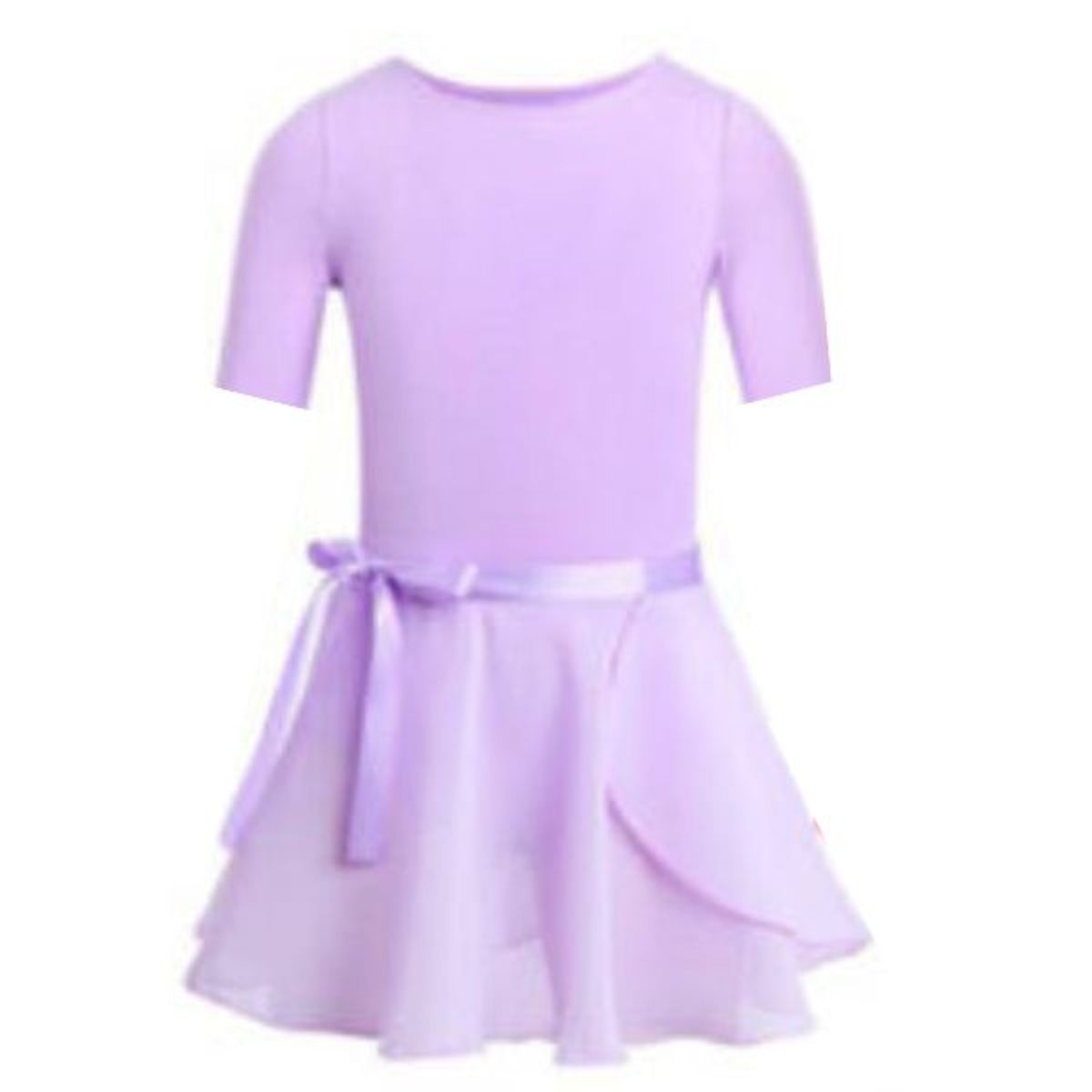 GENERICO - CONJUNTO TRAJE DE BALLET  DE ALGODON CON FALDA ENVOLVENTE -  NIÑAS