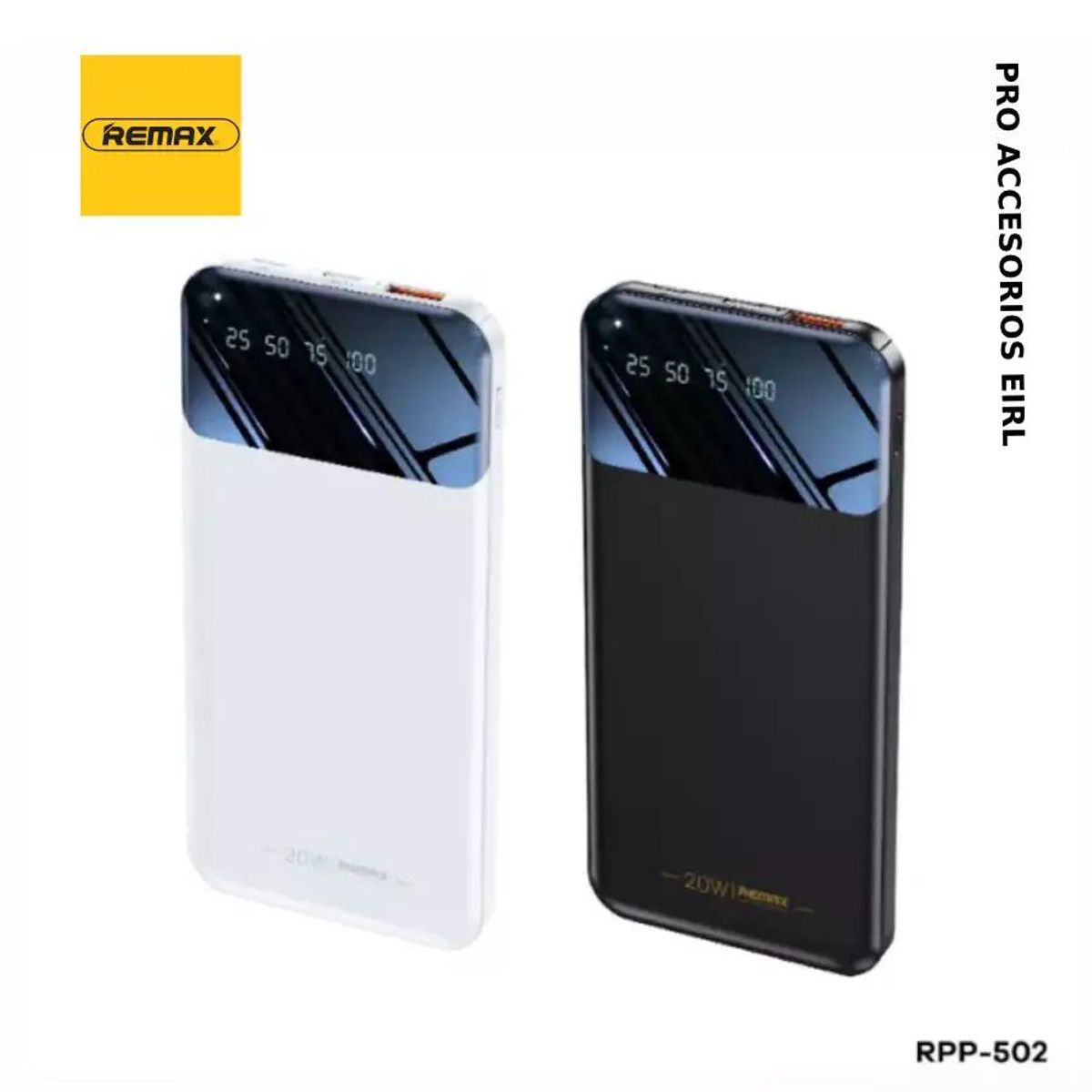 REMAX - REMAX RPP-502 Power bank de 10000mAh 20w negro