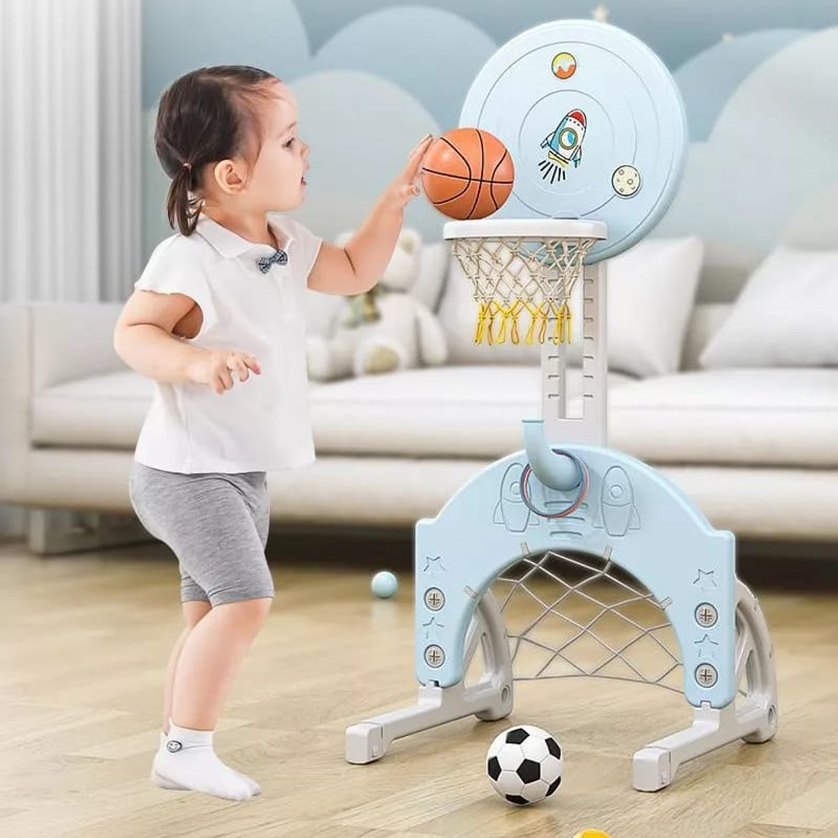 GENERICO - BASKET BASKETBALL PARA NIÑOS REGULABLE TABLERO