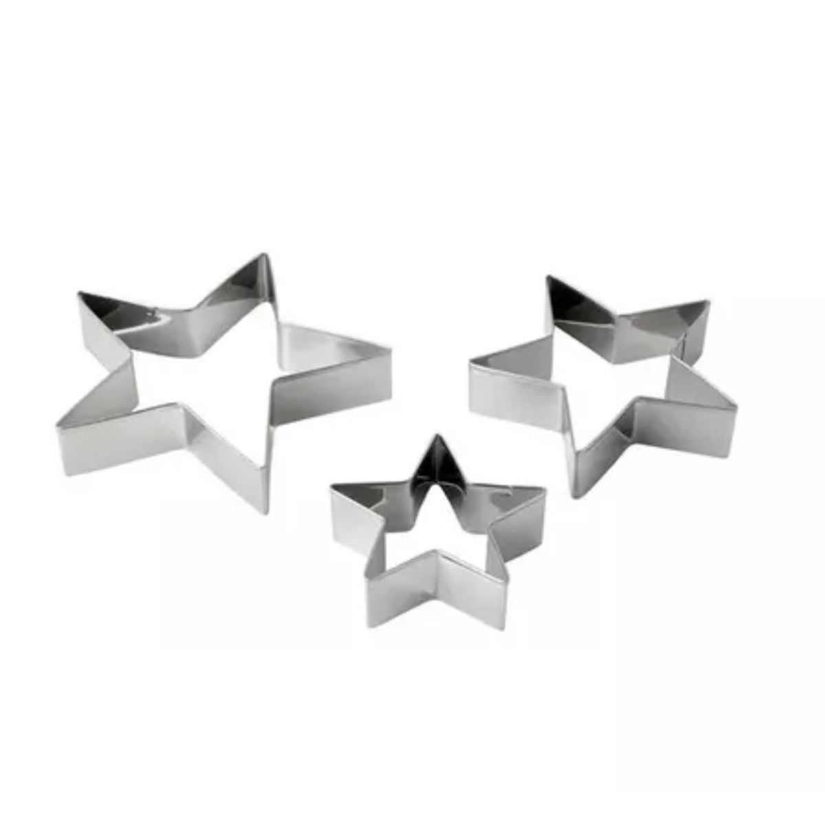 GENERICO - Cortador de Galletas Forma de Estrella Plateado x4