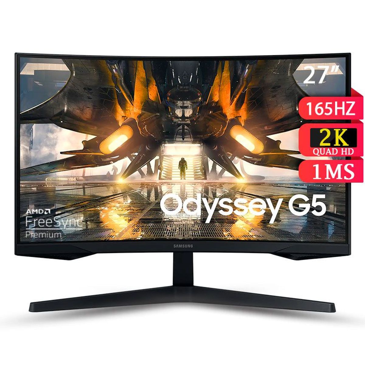 SAMSUNG - Monitor Samsung Gamer 165 Hz Odyssey G5 27 2k- Curvo  LS27CG550ELXPE