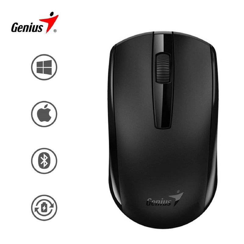 GENIUS - MOUSE GENIUS ECO-8100 WIRELESS BLUEEYE RECARGABLE BLACK