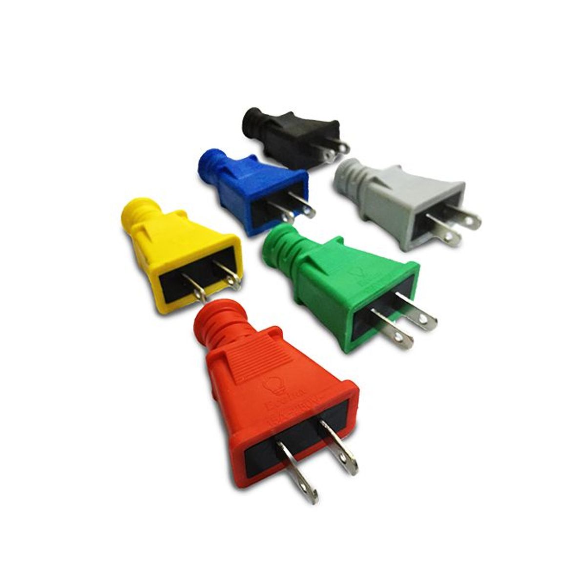 GENERICO - ENCHUFE 15A 2 POLOS DE COLORES PVC