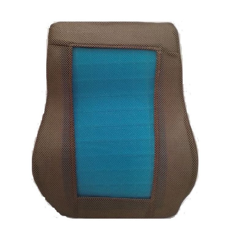 GENERICO - Cojín lumbar alto viscoelástico con gel y funda marrón