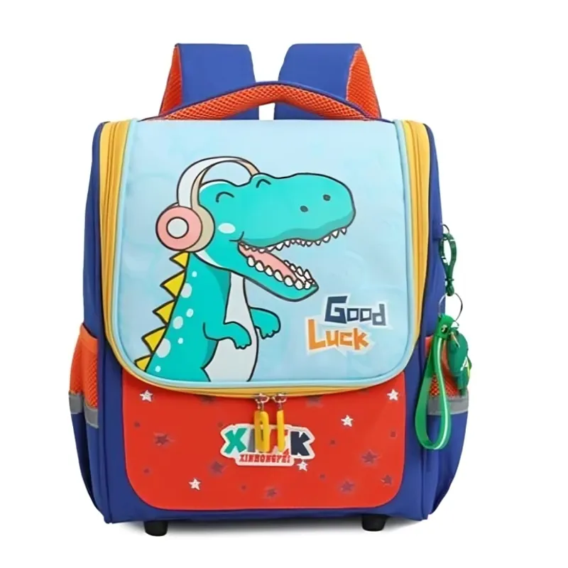 KAWAI - Mochila Escolar Dino astronauta con Llavero