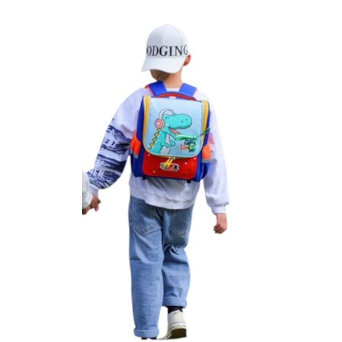 KAWAI - Mochila Escolar Dino astronauta con Llavero