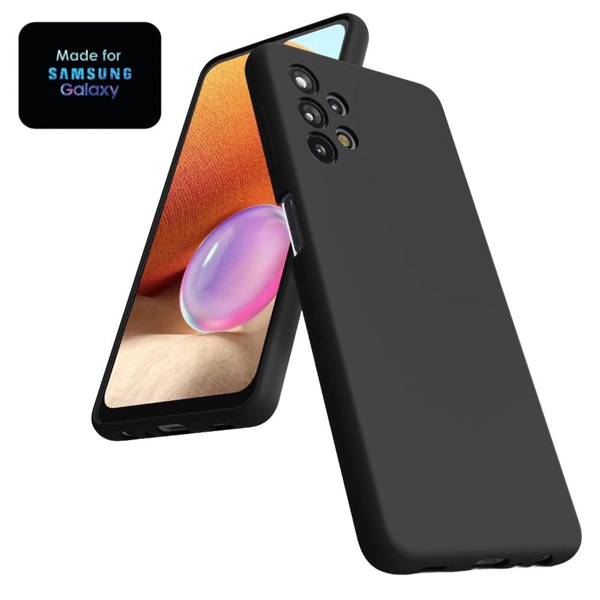 GENERICO - Silicone Case Samsung A52 Con Marca