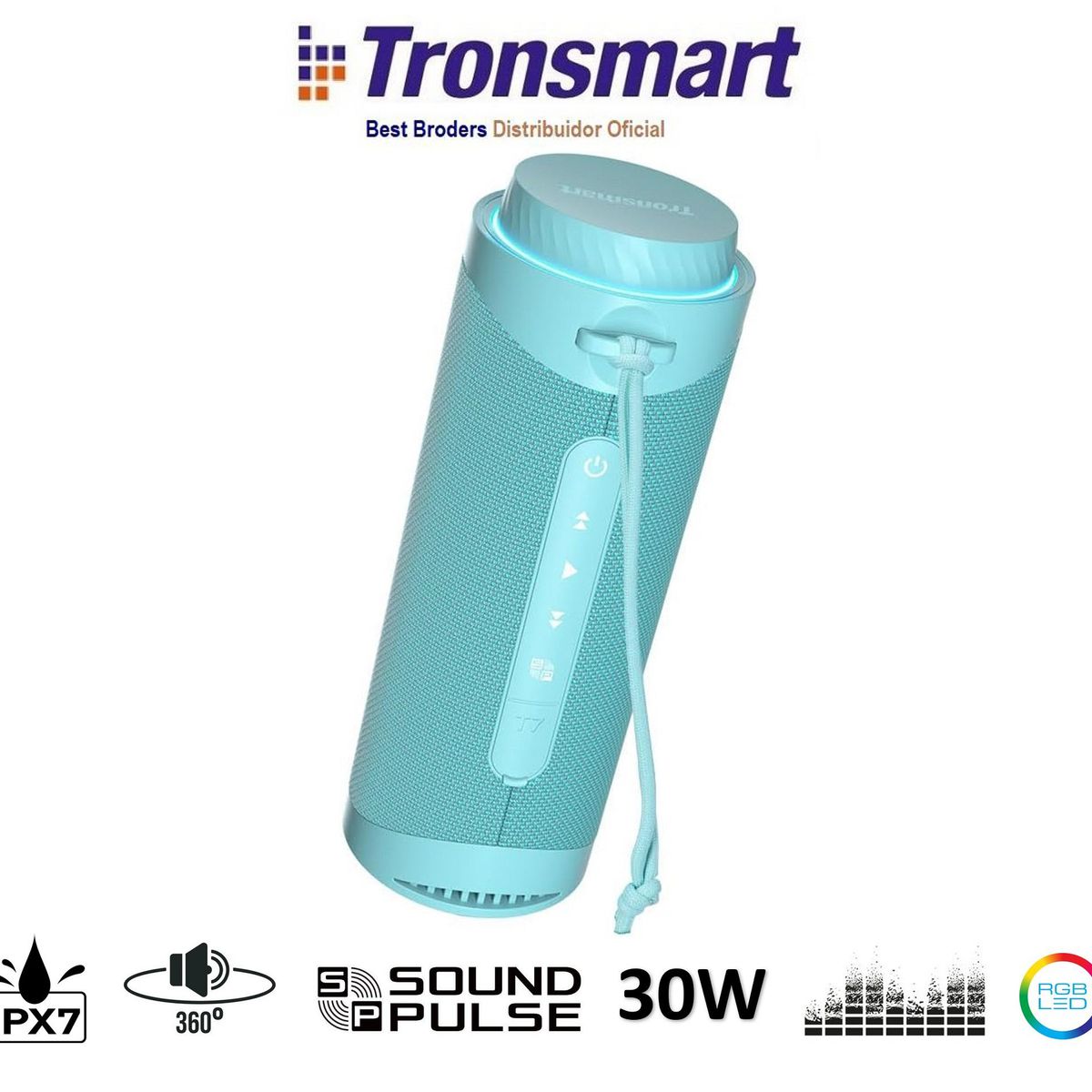 TRONSMART - Tronsmart T7 Parlante Portatil Bluetooth 5.3 Acuatico 360° - Turquesa