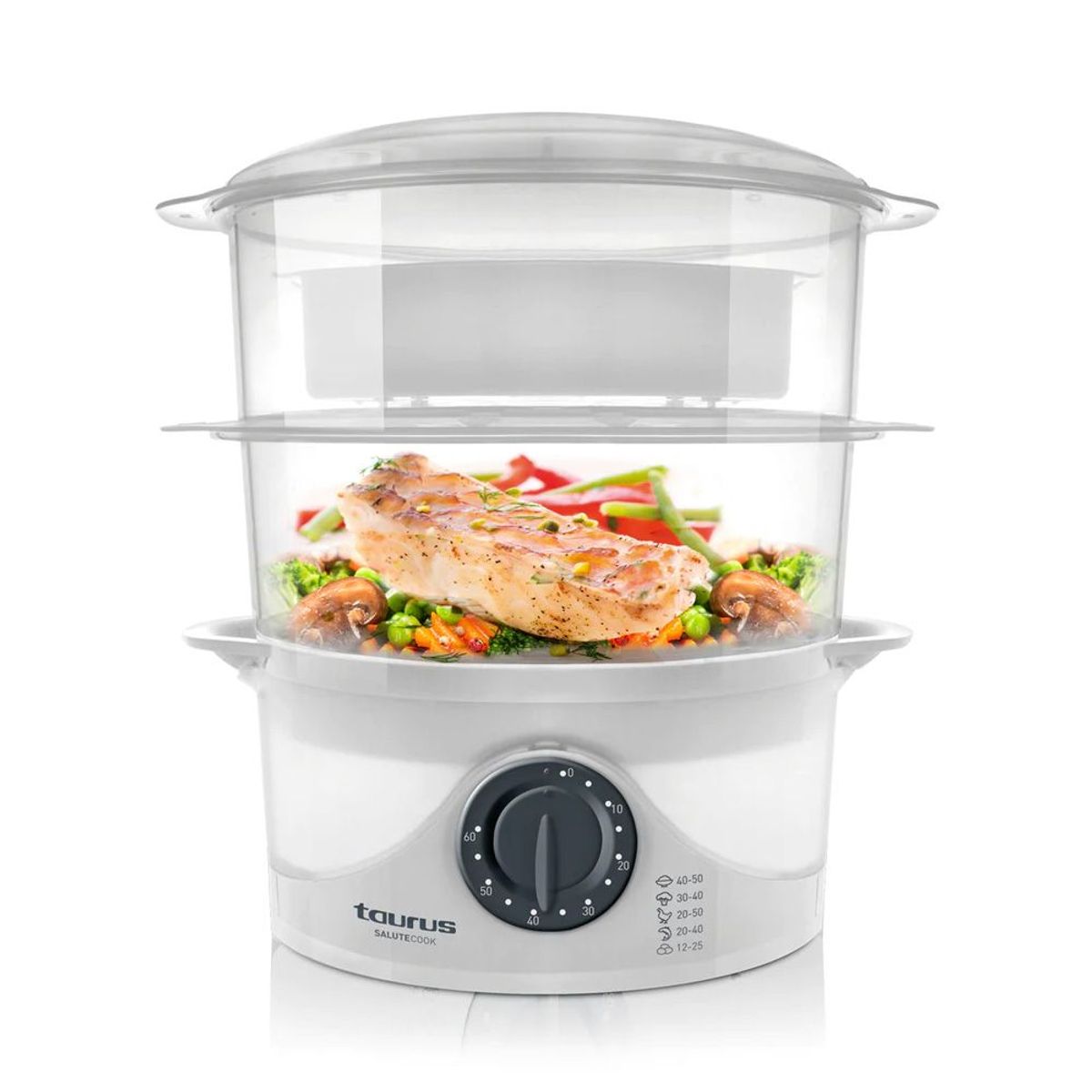 TAURUS - Vaporera de Alimentos 800W Taurus SALUTECOOK