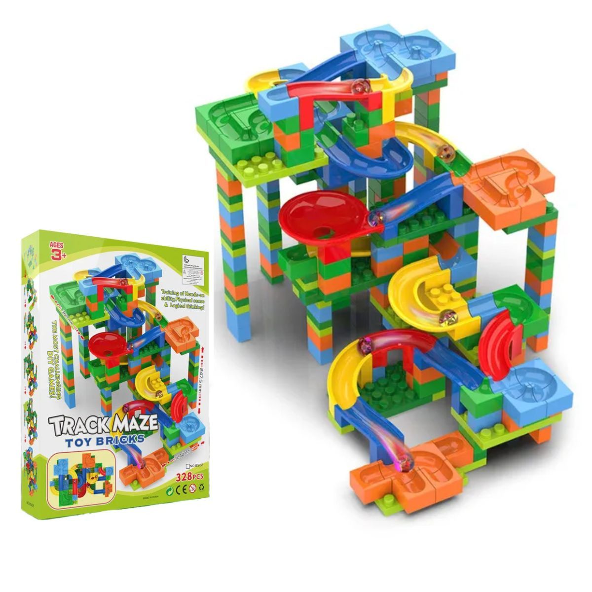 GENERICO - Juego De Construccion Pista De Canicas 328 Pcs Track Maze