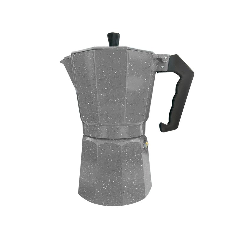 OEM - Cafetera Italiana Moka de 6 tazas Color Plomo de 300ml