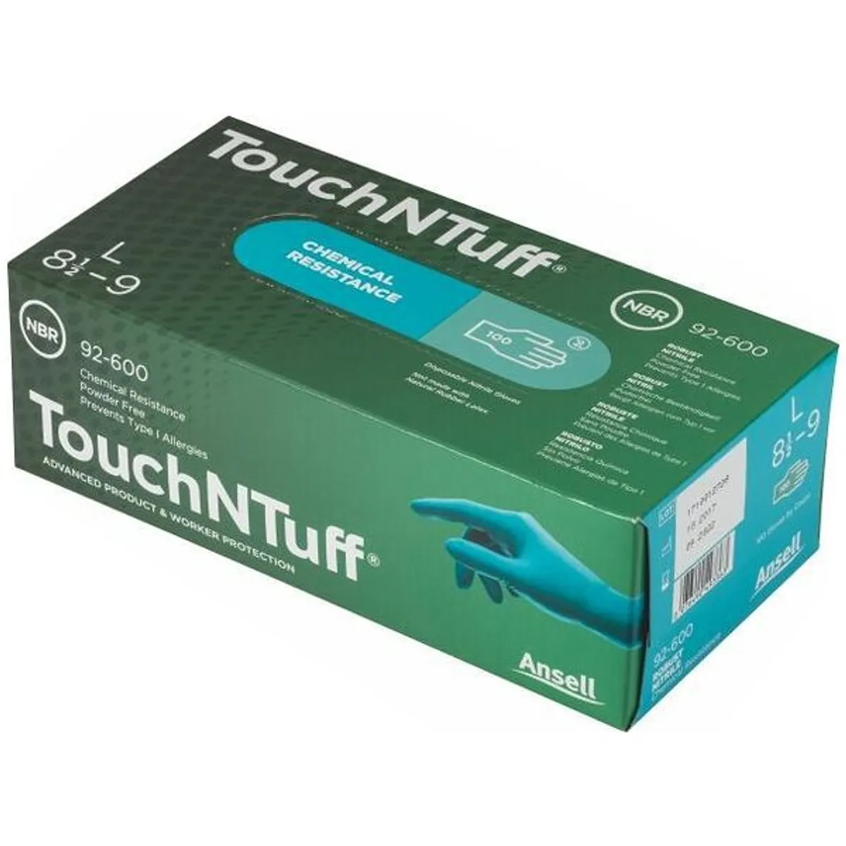ANSELL EDMONDT - GUANTES TOUCHNTUFF ANSELL TALLA LARGE CAJA X 100 UND