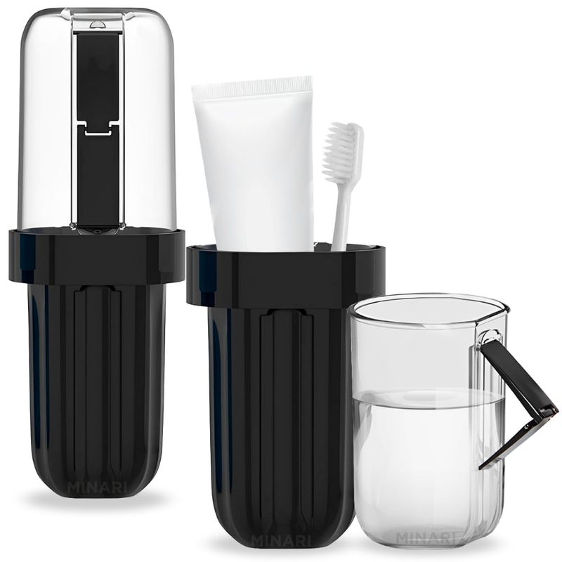 MINARI - Organizador Protector Porta Cepillos de Dientes Viaje Elegante NG J31