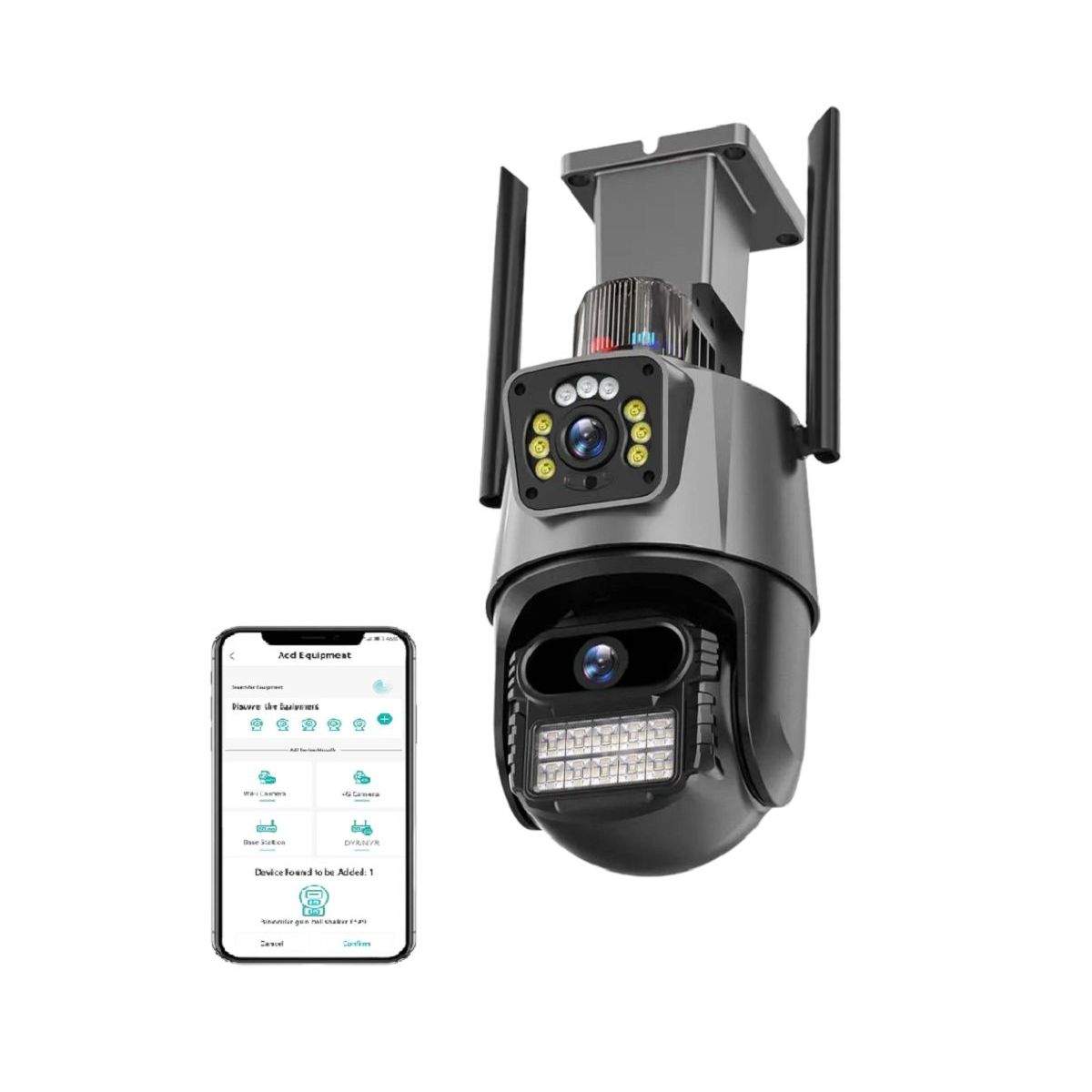 GENERICO - Cámara de seguridad Doble Lente P11QQ6 APP ICSEE Wifi4G