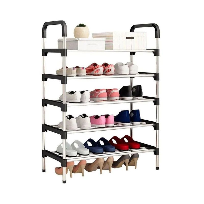 GENERICO - Organizador de Calzados Multiuso Zapatero de 5 Niveles Negro