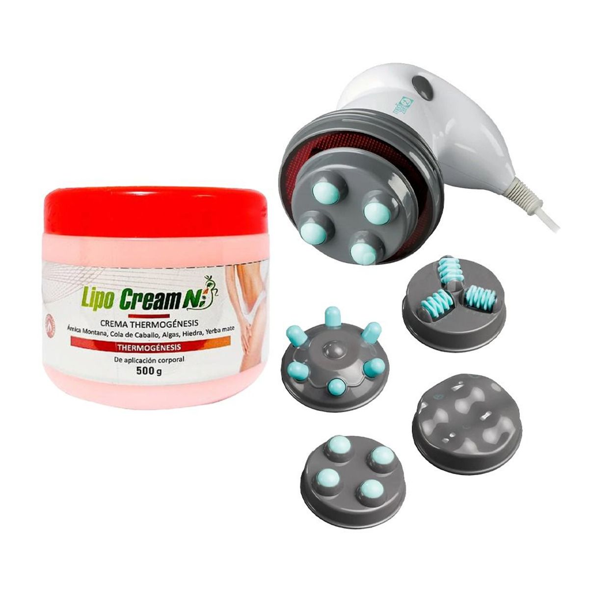 GENERICO - Masajeador Corporal Profesional Anti-celulitis 4 en 1 + Lipo Cream Ni