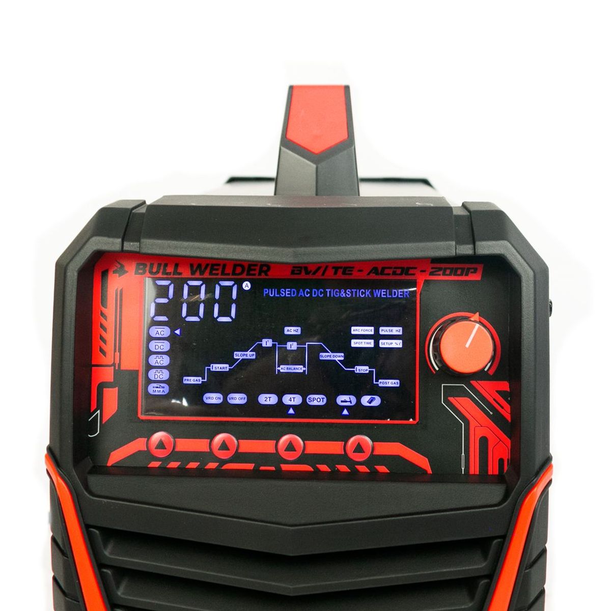 GENERICO - Máquina de Soldar Multiprocesor, 200 Amperios, Bull Welder