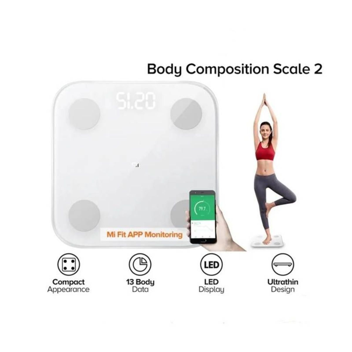 XIAOMI - Balanza Digital Xiaomi Mi Body Composition Scale 2 Smart