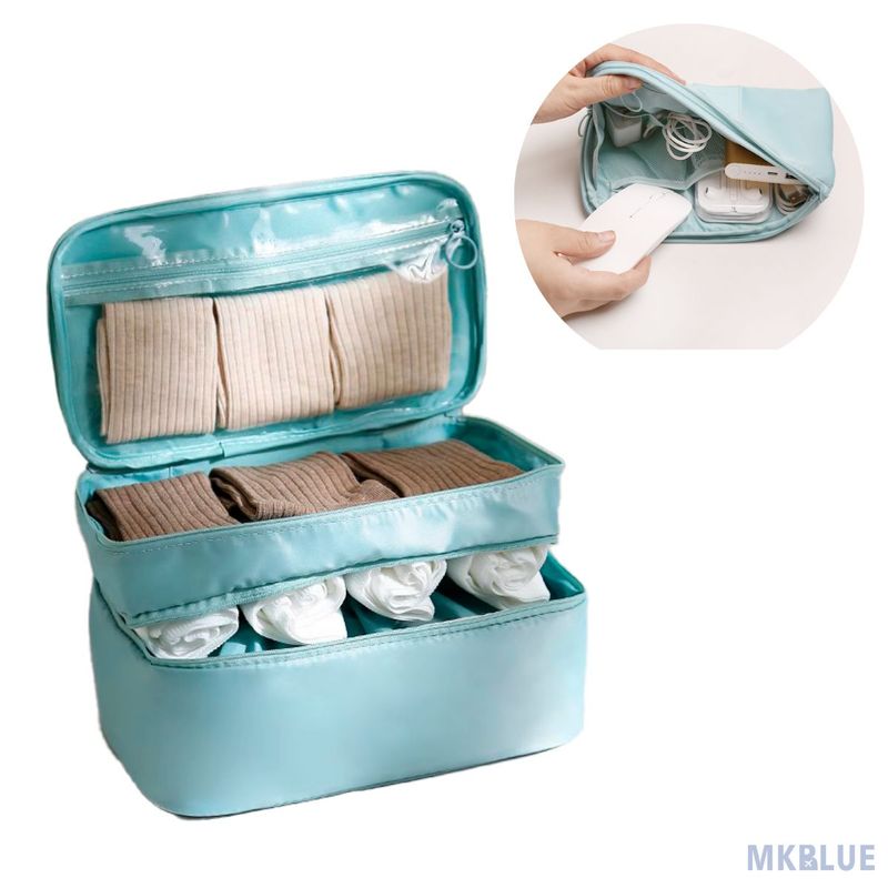 GENERICO - PACK ORGANIZADOR  ROPA INTERIOR+ORGANIZ. CABLES  PARA VIAJES