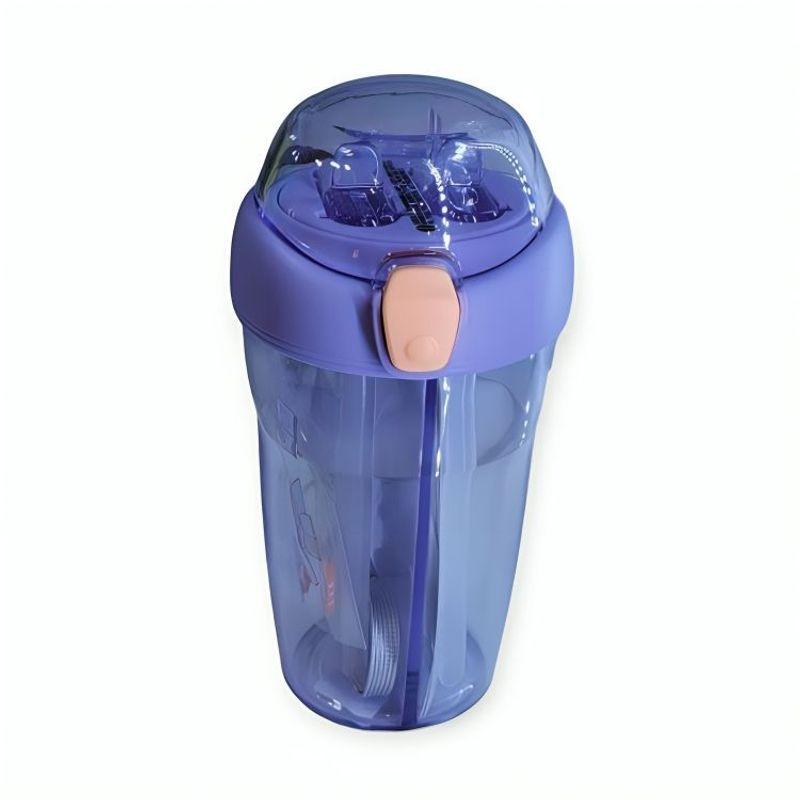 GENERICO - Tomatodo Doble Compartimiento De 430 ml Con Stickers 3D