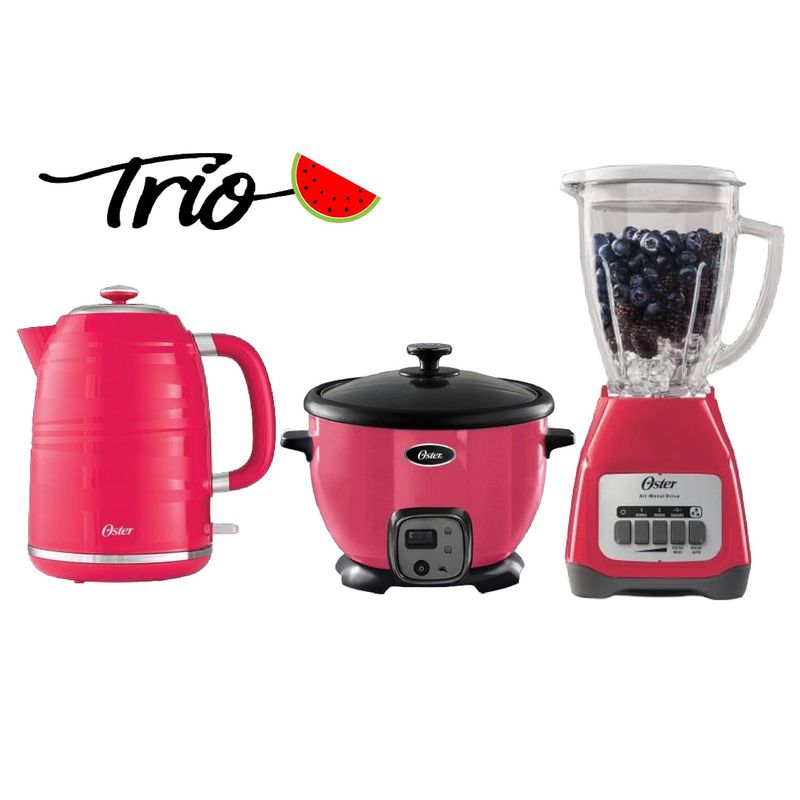 OSTER - Trio sandia Arrocera 8029M+Licuadora BLSTKAGMPB+Hervidor BVSTKT4177M