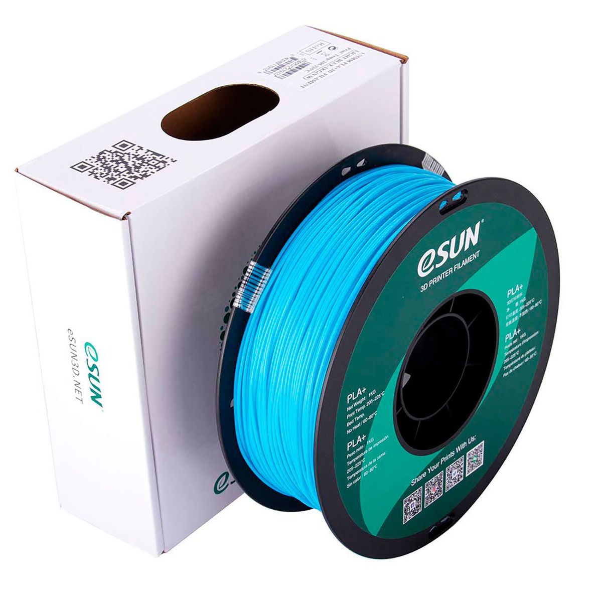 ESUN - Filamento 3d pla+ 175mm 1kg Esun - Celeste