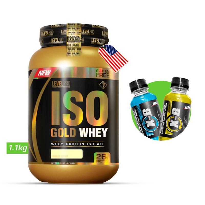 LEVEL PRO - LEVEL PRO Iso Gold Whey 1.1 kg Vainilla + Regalos