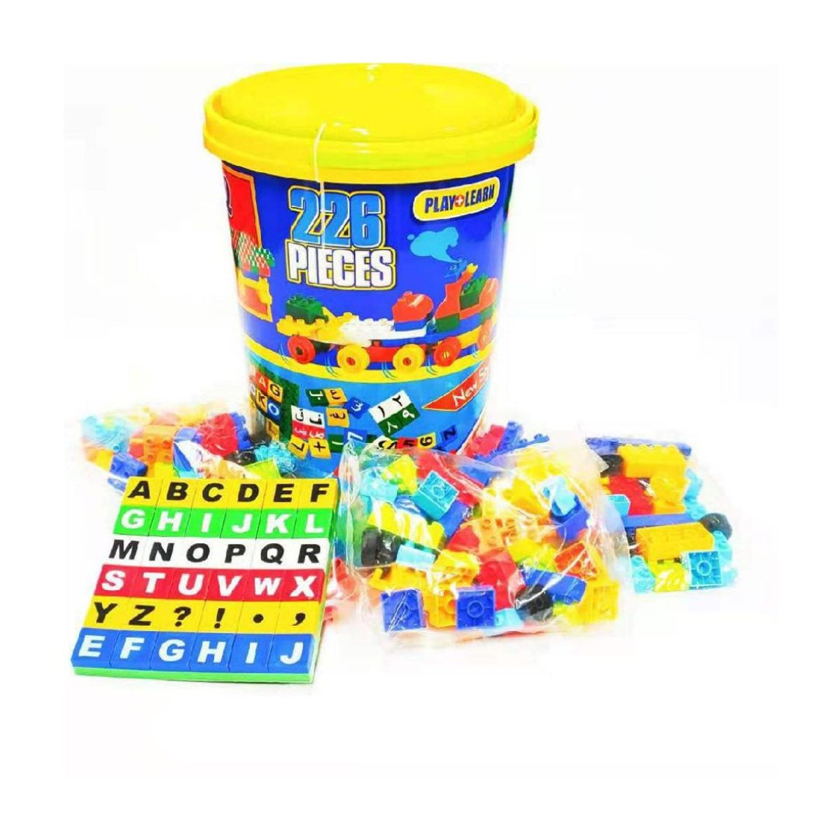 GENERICO - Juego Educativo Balde De Bloques Didácticos