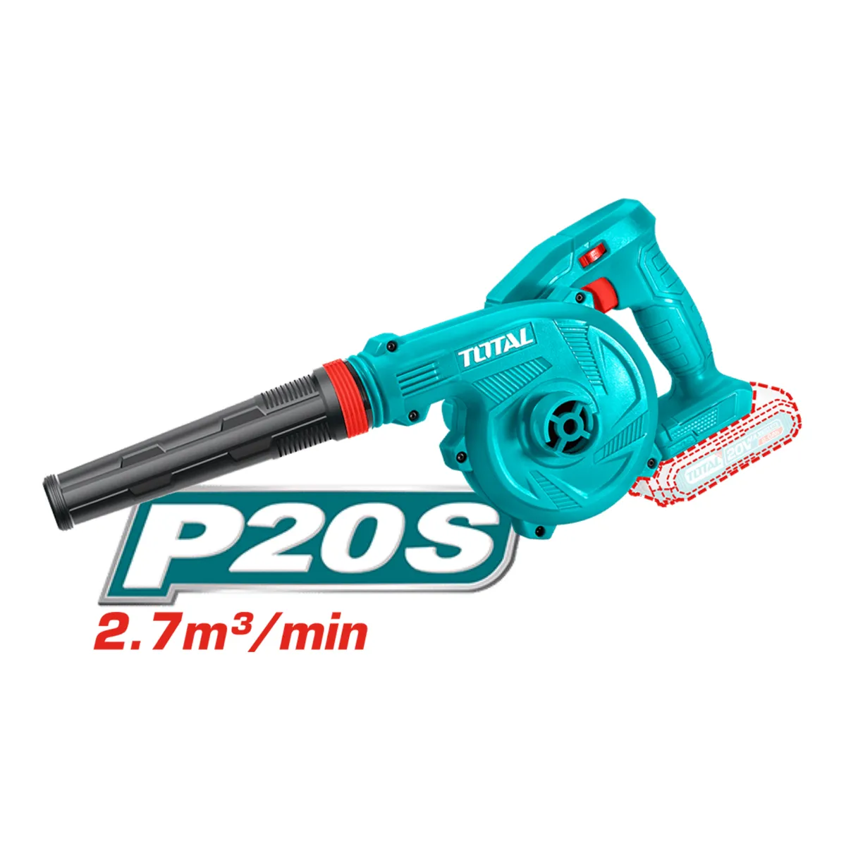 TOTAL TOOLS - Sopladora de aire 20v incluye cargador y bateria Total