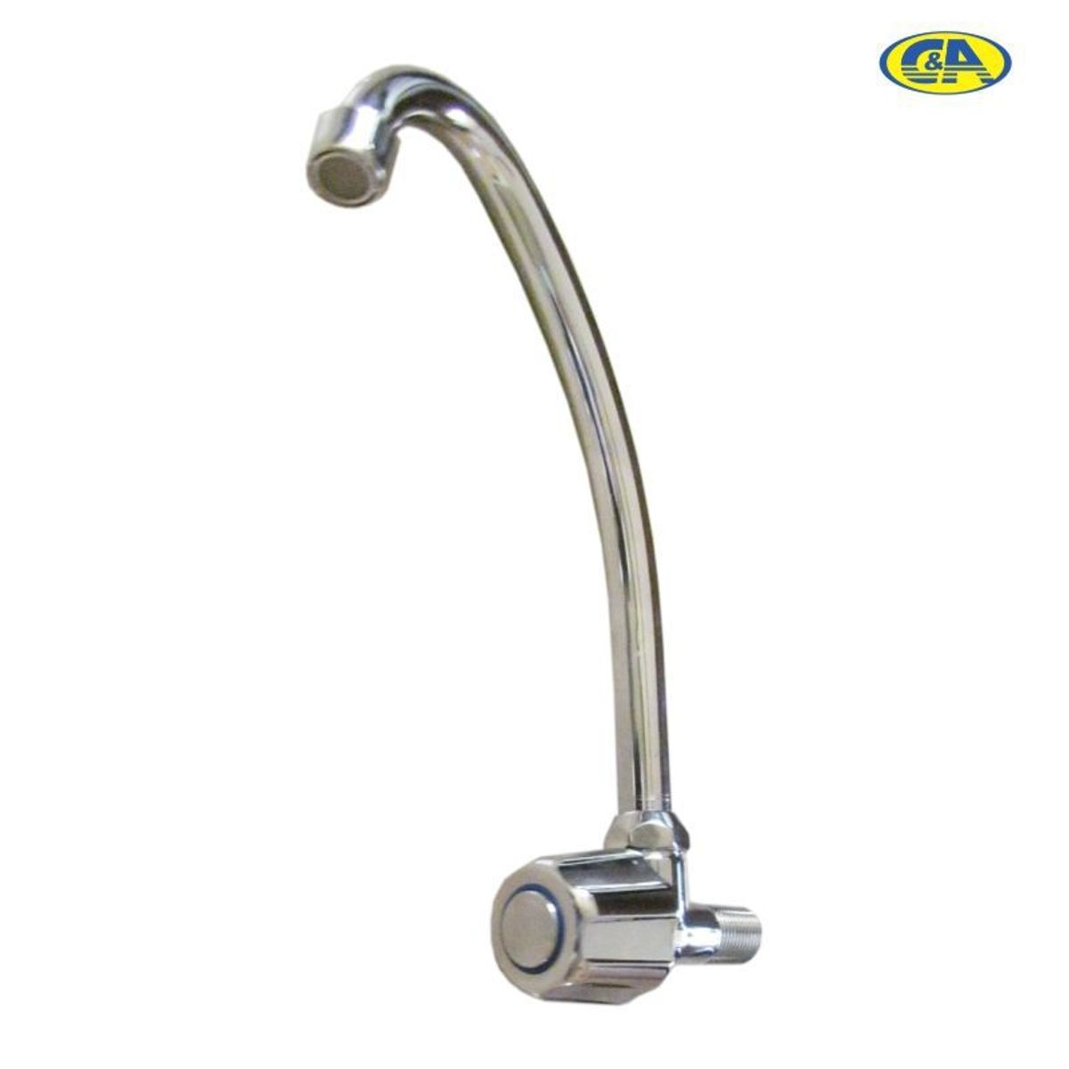 C&A - Llave de Lavadero pico ganso para pared modelo A