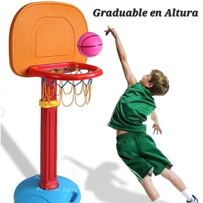 GENERICO - Tablero Aro Basket para Niños Regulable Modelo 2025 y Pelota