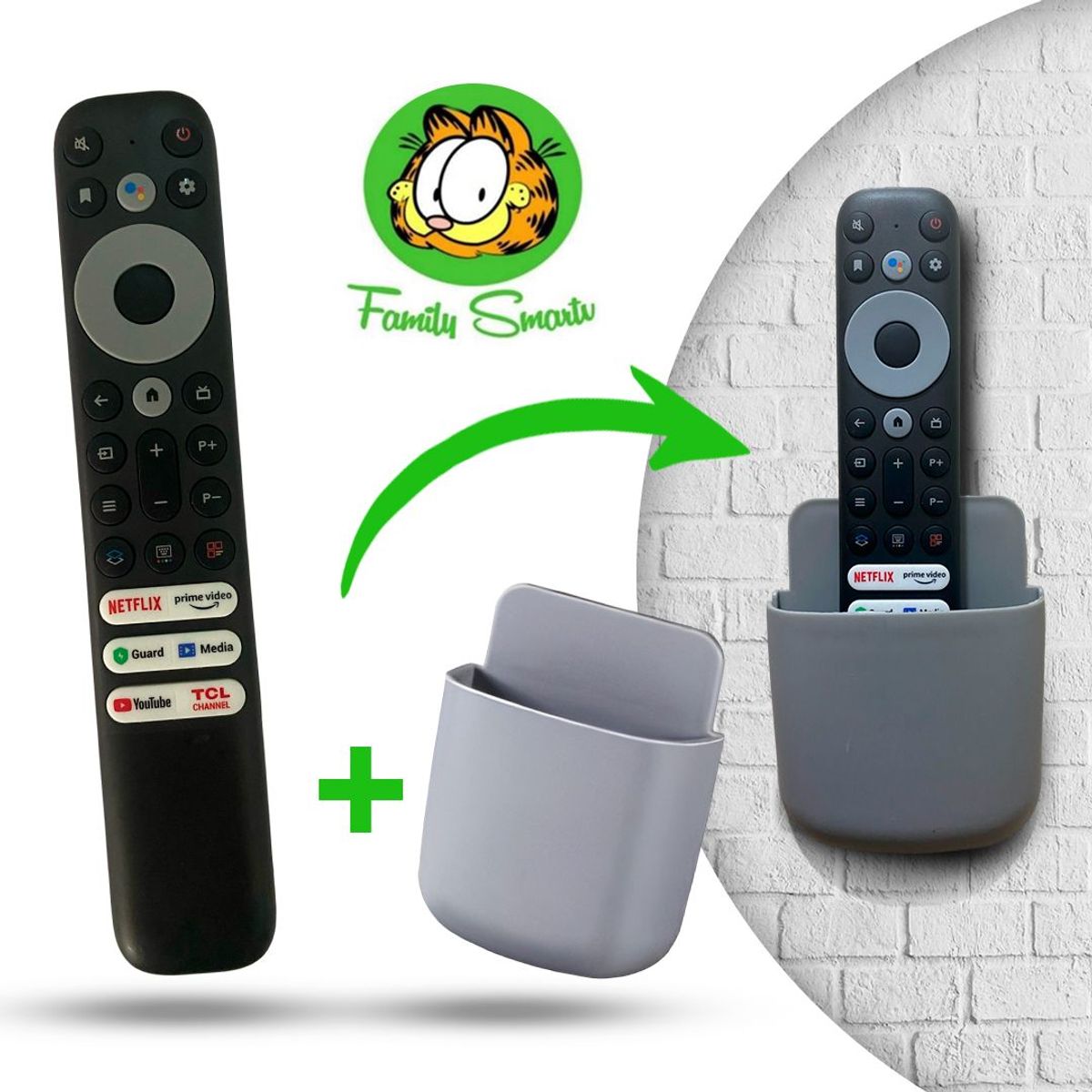 UNIVERSAL - Control remoto de para TV TCL RC902V + Soporte Multifuncional