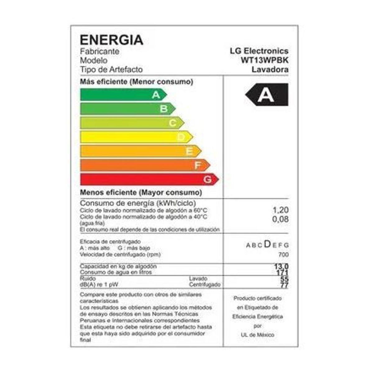 LG - Lavadora LG Carga Superior 13 Kg WT13WPBK Blanco