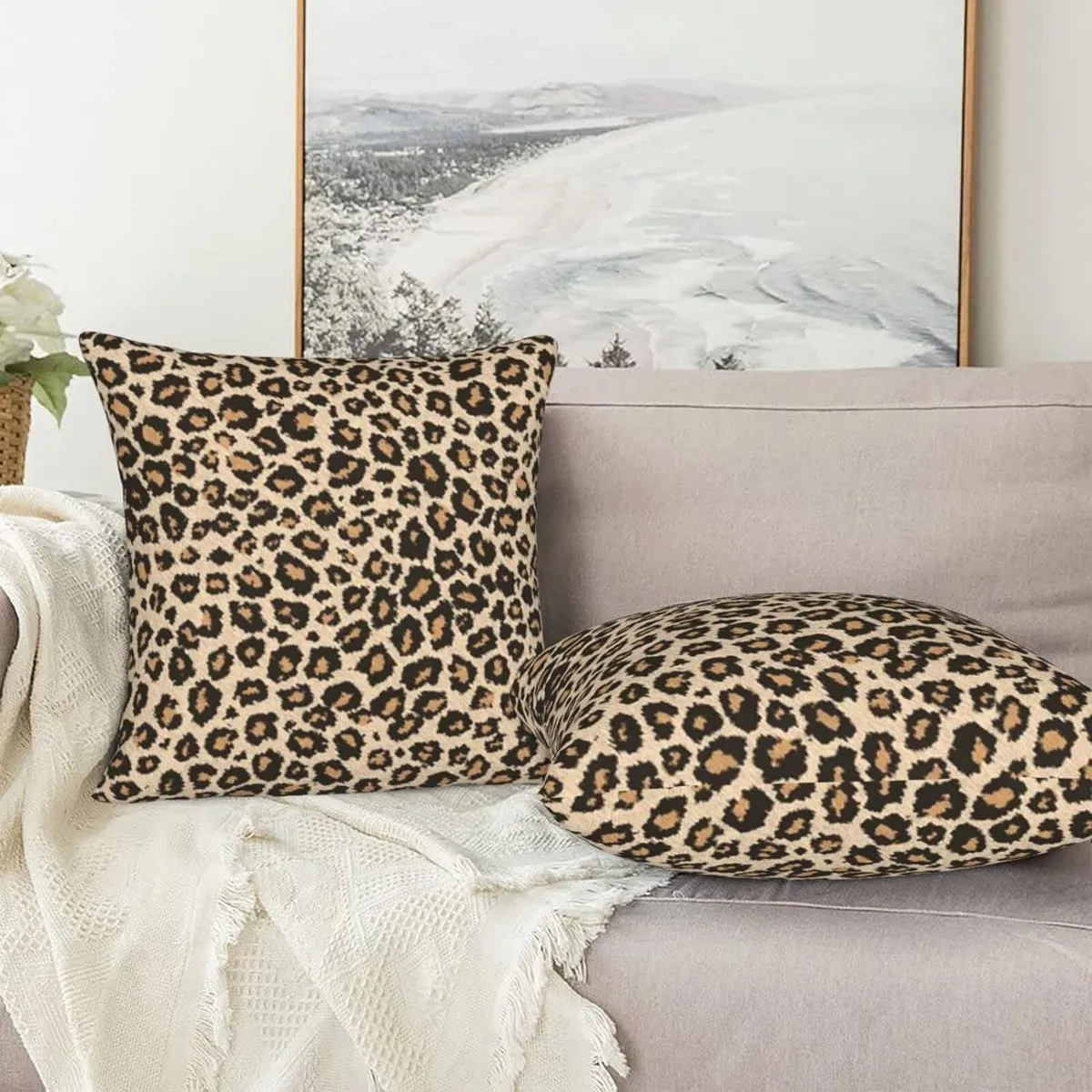 GENERICO - Cojín estampado animal print