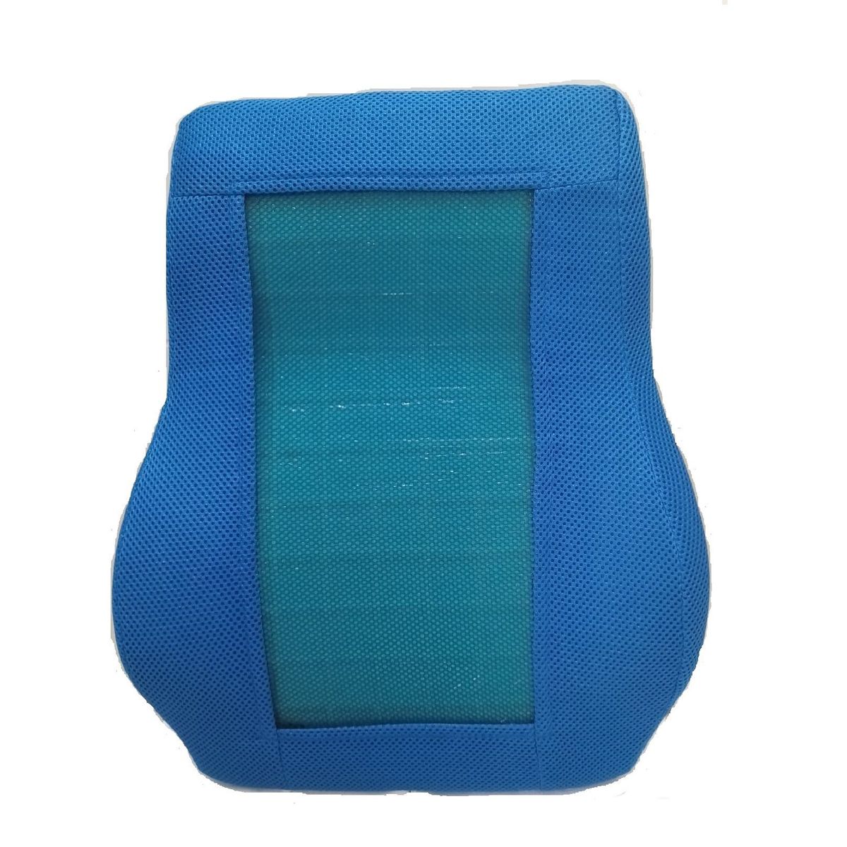 GENERICO - Cojín lumbar alto viscoelástico con gel y funda azul electrico
