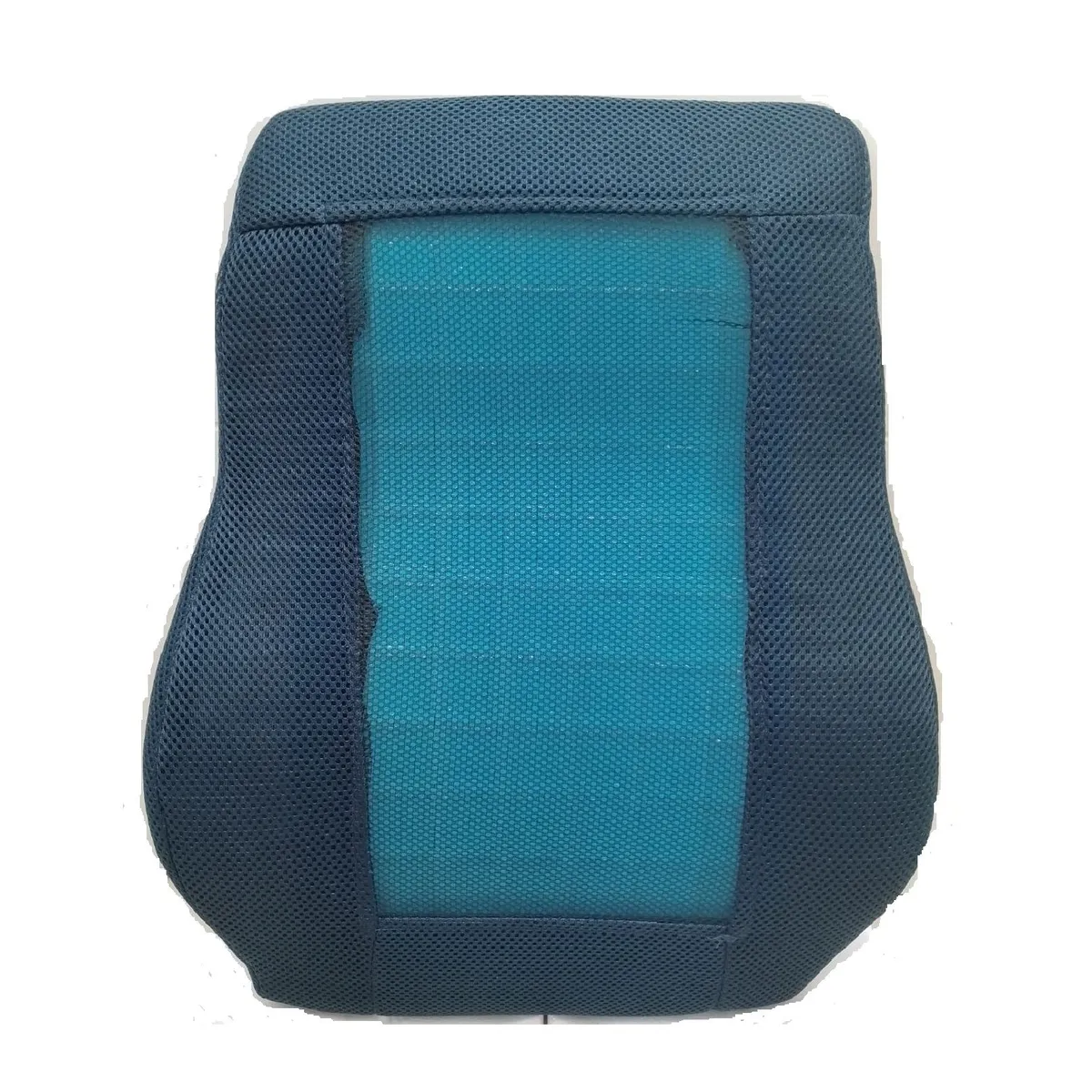 GENERICO - Cojín lumbar alto viscoelástico con gel y funda azul